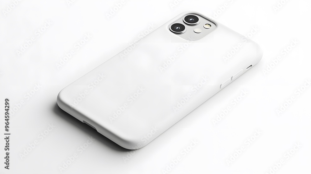 Simple Phone Case: A plain, white phone case with a minimalist design, lying flat on a white background, with crisp shadows for definition.
Simple Phone Case: A plain, white phone case with a minimalist design, lying flat on a white background, with crisp shadows for definition.