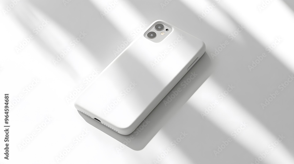 Simple Phone Case: A plain, white phone case with a minimalist design, lying flat on a white background, with crisp shadows for definition.
Simple Phone Case: A plain, white phone case with a minimalist design, lying flat on a white background, with crisp shadows for definition.