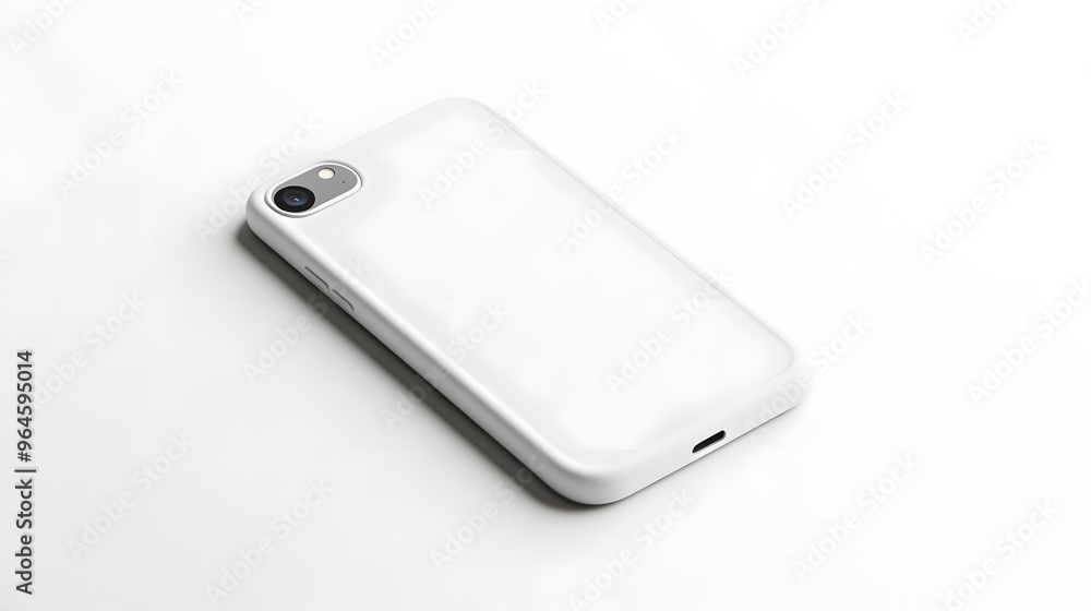 Simple Phone Case: A plain, white phone case with a minimalist design, lying flat on a white background, with crisp shadows for definition.
Simple Phone Case: A plain, white phone case with a minimalist design, lying flat on a white background, with crisp shadows for definition.