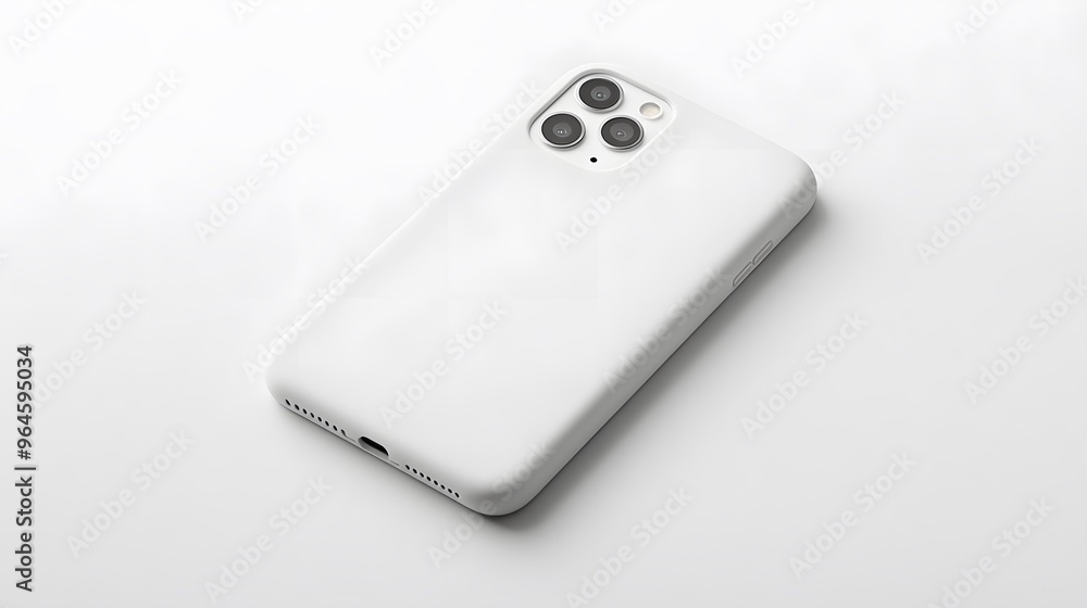 Simple Phone Case: A plain, white phone case with a minimalist design, lying flat on a white background, with crisp shadows for definition.
Simple Phone Case: A plain, white phone case with a minimalist design, lying flat on a white background, with crisp shadows for definition.