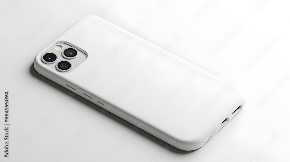 Simple Phone Case: A plain, white phone case with a minimalist design, lying flat on a white background, with crisp shadows for definition.
Simple Phone Case: A plain, white phone case with a minimalist design, lying flat on a white background, with crisp shadows for definition.