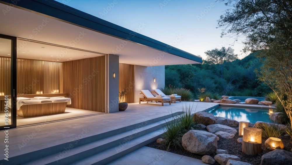 Modernist super pure resting place SPA in exotics Modernist super pure resting place SPA in exotics