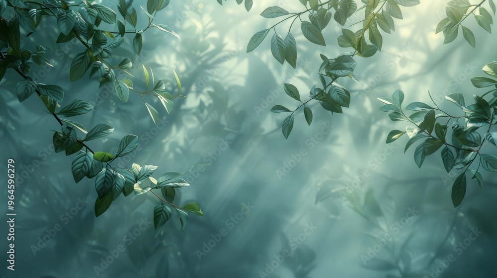Serene Fusion of Technology and Nature with Sunlight Filtering Through Lush Green Leaves in a Tranquil Forest Setting Serene Fusion of Technology and Nature with Sunlight Filtering Through Lush Green Leaves in a Tranquil Forest Setting