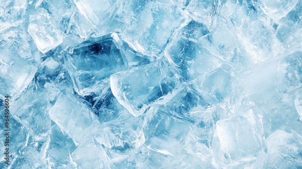 Close-up of Crystal Clear Ice Cubes Close-up of Crystal Clear Ice Cubes