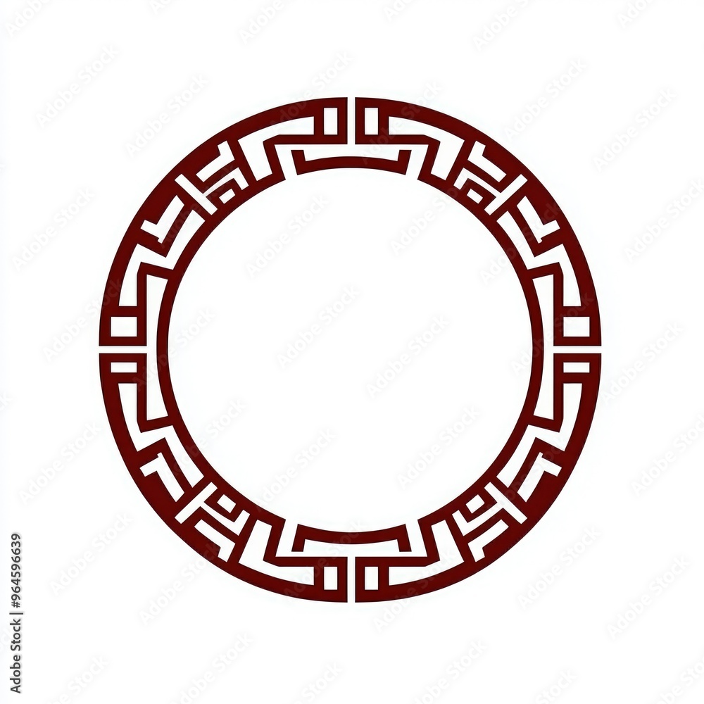 Chinese Zodiac Ox Symbol in Ornate Circle Frame Chinese Zodiac Ox Symbol in Ornate Circle Frame