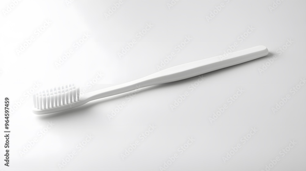 Simple Toothbrush: A plain, white toothbrush with a minimalist design, lying flat on a white background, with a soft shadow beneath it.
Simple Toothbrush: A plain, white toothbrush with a minimalist design, lying flat on a white background, with a soft shadow beneath it.