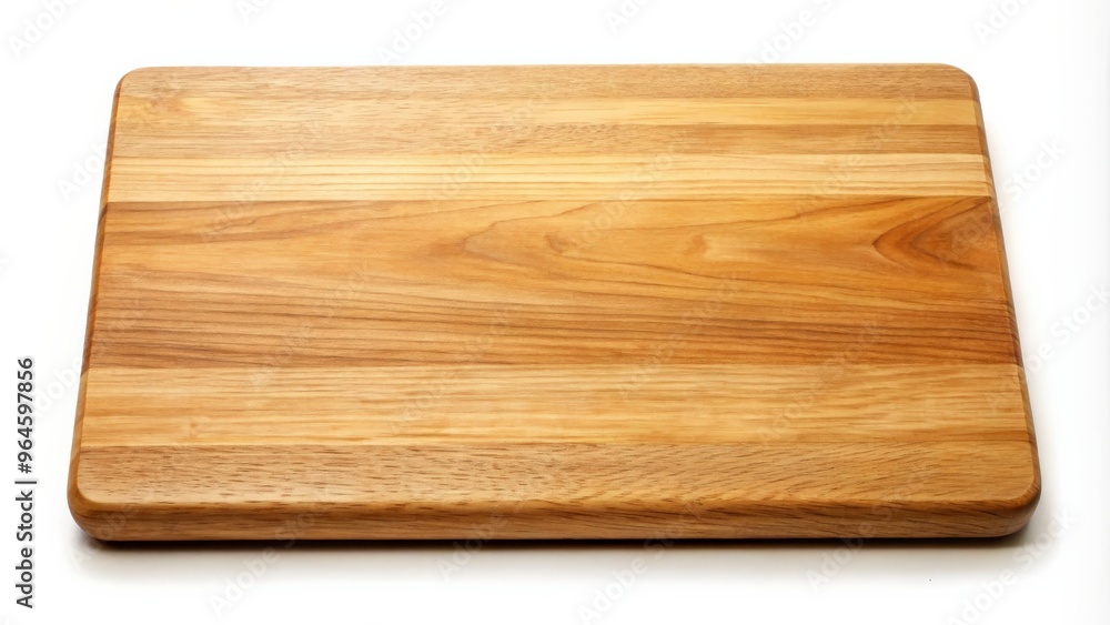 Empty wooden cutting board on white background Empty wooden cutting board on white background