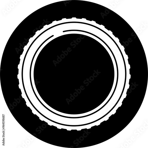 tyre icon block illustration vector