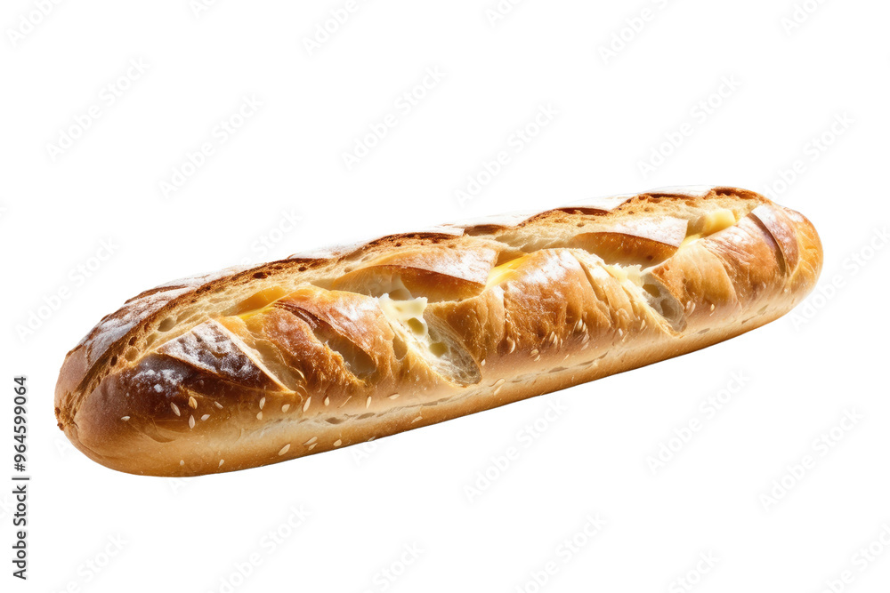 French baguette, full-body view, crisp texture visible, isolated on a pure white background, captured in a high-quality stock photograph, focus precision French baguette, full-body view, crisp texture visible, isolated on a pure white background, captured in a high-quality stock photograph, focus precision