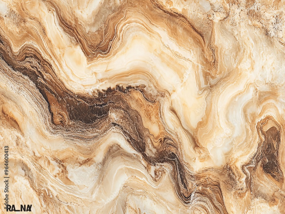 Beige and Brown Marble with Swirling Patterns Beige and Brown Marble with Swirling Patterns