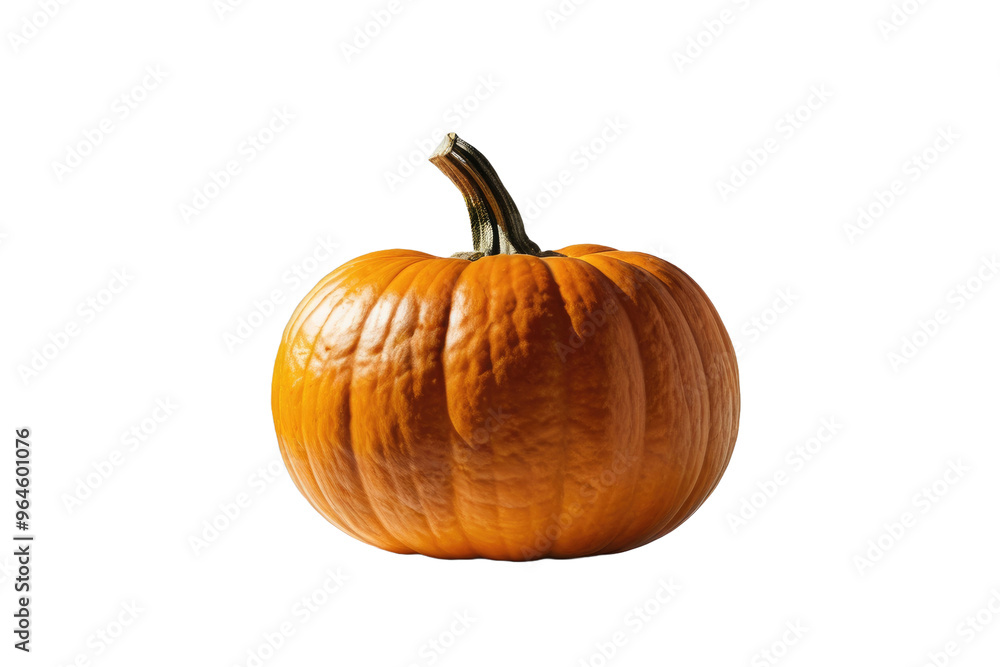 High-resolution stock photo, pumpkin standing full and centered, isolated against a seamless white backdrop, casting a soft shadow, textures visible, natural color, ideal for fall-themed graphics High-resolution stock photo, pumpkin standing full and centered, isolated against a seamless white backdrop, casting a soft shadow, textures visible, natural color, ideal for fall-themed graphics
