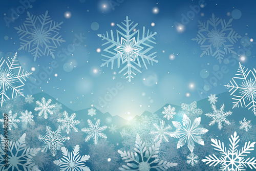 christmas background with snowflakes