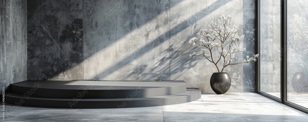 Sleek black podium with a minimalist design, set in a high-contrast, modern environment. Sleek black podium with a minimalist design, set in a high-contrast, modern environment.
