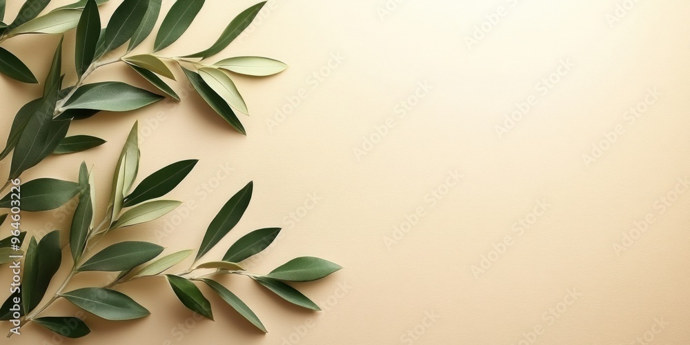Brown khaki background decorated with Olives and olive branches. Background with olive leaves for your package and design illustration. Brown khaki background decorated with Olives and olive branches. Background with olive leaves for your package and design illustration.