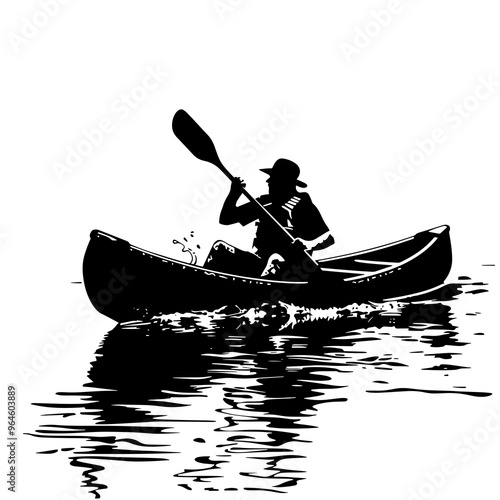 canoe silhouette vector silhouette