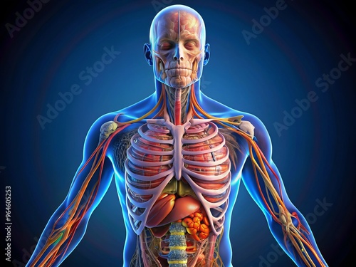 3D Visualization Inside Body Organ Structures Technical photo