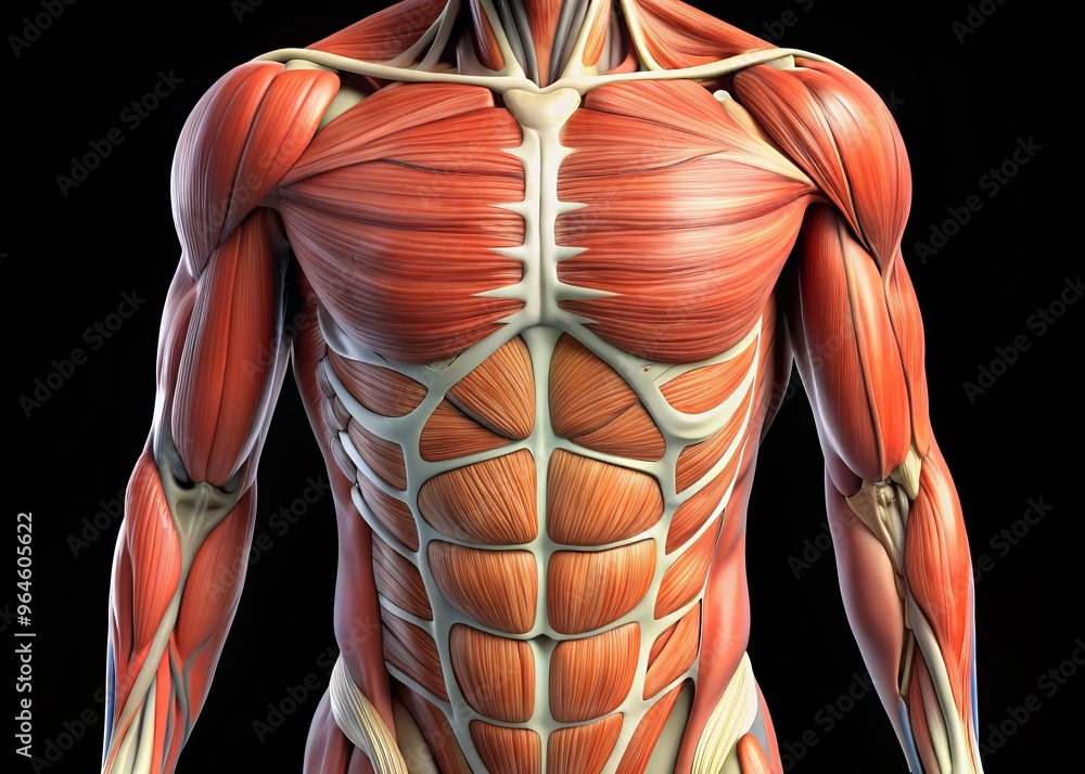 Abdominal wall muscles anatomy illustration Abdominal wall muscles anatomy illustration