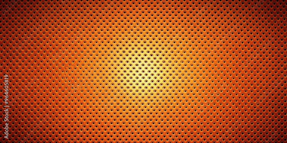 Obraz premium Orange textured metal background with perforated sheet design