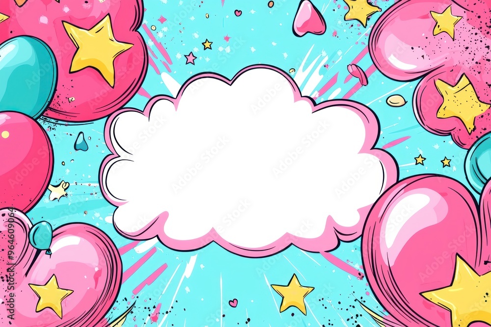 Cartoon comic book background with white space in the center, an empty white center for text or message, colorful pop art style For comic book and manga. Text banner. Vector bright dynamic cartoon Cartoon comic book background with white space in the center, an empty white center for text or message, colorful pop art style For comic book and manga. Text banner. Vector bright dynamic cartoon