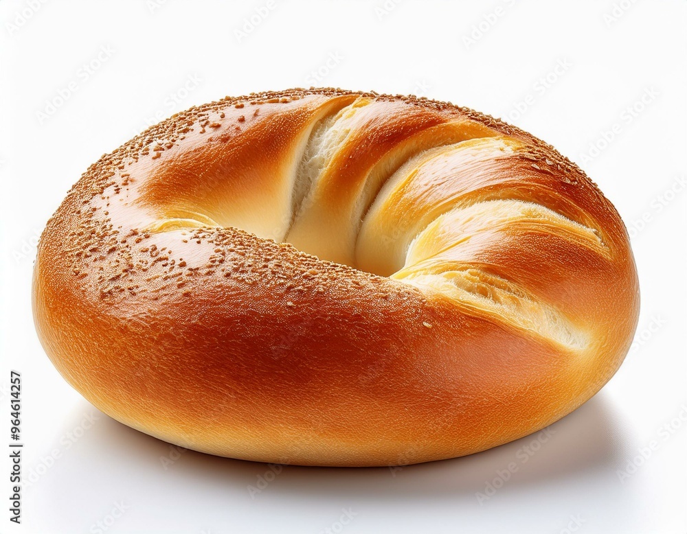 Fresh bagel bread homemade isolated on white background Fresh bagel bread homemade isolated on white background