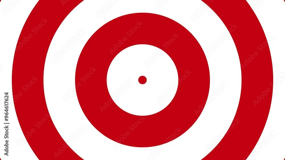 red and white circle stripes ripple effect animation video. dart motion graphic. great for background. others colour option are available on my portfolio