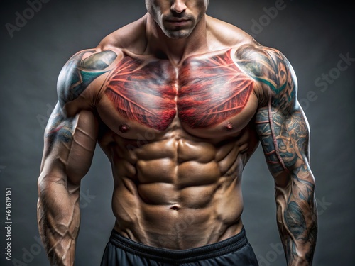 body art tattoo design muscle illustration pectoralis minor muscle drawing inspiration