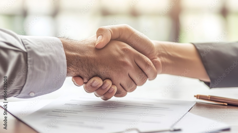 Professional Office Setting with Handshake and Insurance Contract
Professional Office Setting with Handshake and Insurance Contract