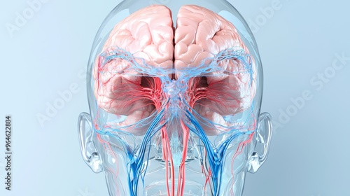 Symmetry in the Carotid Arteries, Analyze how the paired carotid arteries on either side of the neck supply oxygenated blood to the brain and face, reflecting the bodys overall bilateral symmetry photo