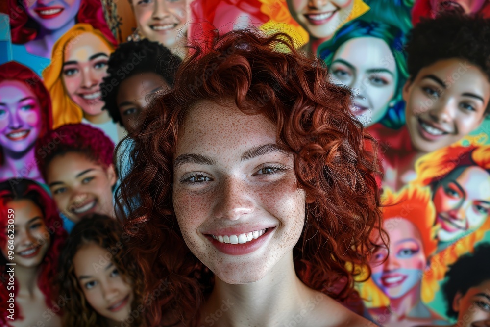 Diverse group of happy women of various races and ethnicities smiling outdoors, including Caucasian, African American, Asian, and Latina women, showcasing their unique features. Diverse group of happy women of various races and ethnicities smiling outdoors, including Caucasian, African American, Asian, and Latina women, showcasing their unique features.