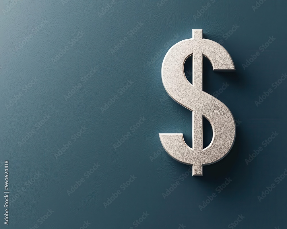 Dollar symbol with a bold arrow pointing up, representing financial growth, Metallic, 3D Render, Photorealistic Dollar symbol with a bold arrow pointing up, representing financial growth, Metallic, 3D Render, Photorealistic
