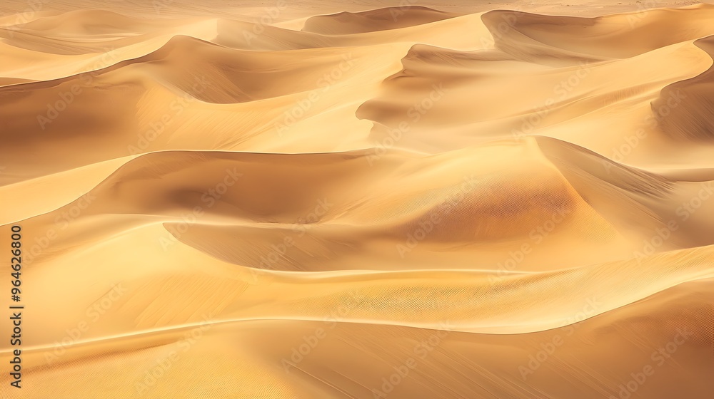 Breathtaking Desert Landscape with Mesmerizing Sand Dune Formations at Sunset Breathtaking Desert Landscape with Mesmerizing Sand Dune Formations at Sunset