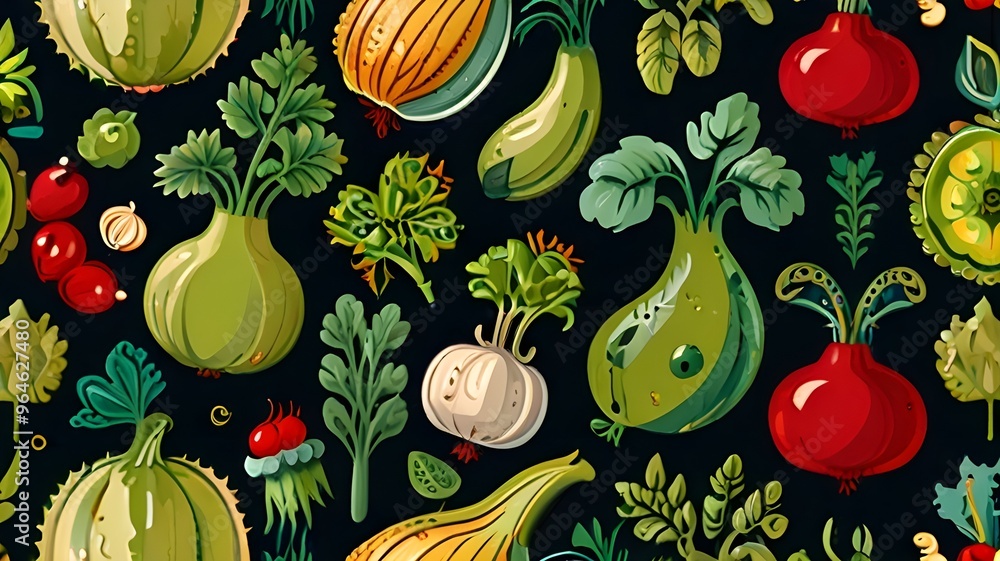seamless pattern with vegetables seamless pattern with vegetables