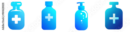 Antiseptic clipart collection, symbol, logos, icons isolated on transparent background