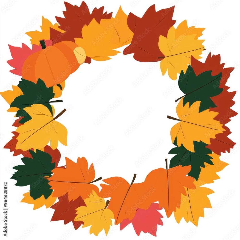 Fototapeta premium Two Smiling Pumpkins in a Halloween Frame