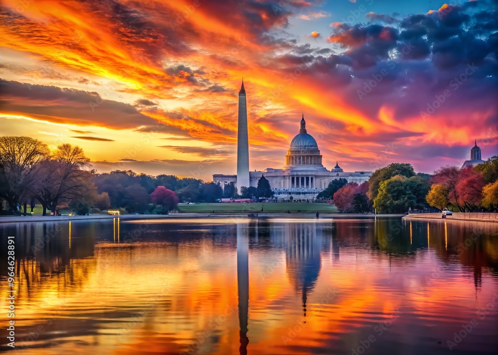 Fototapeta premium colors of sunset in dc