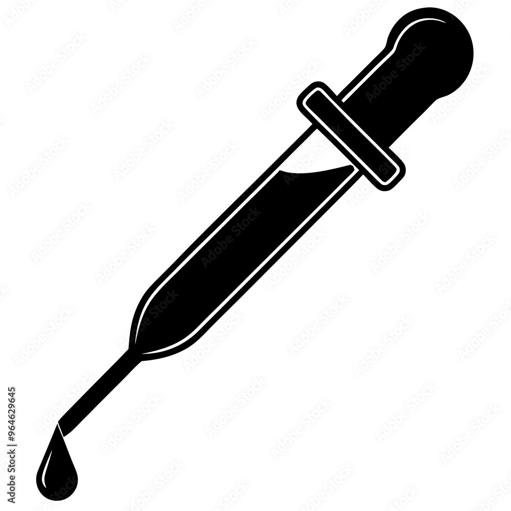Pipette silhouette vector illustration Pipette silhouette vector illustration