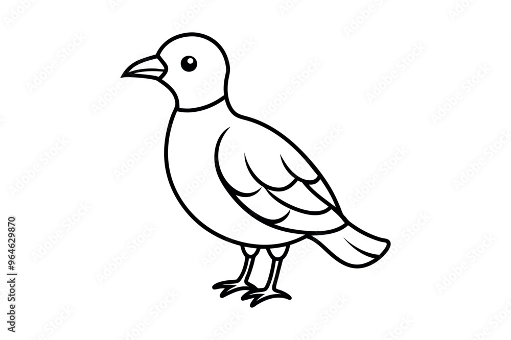 Obraz premium Bird Silhouette Vector Art Illustration