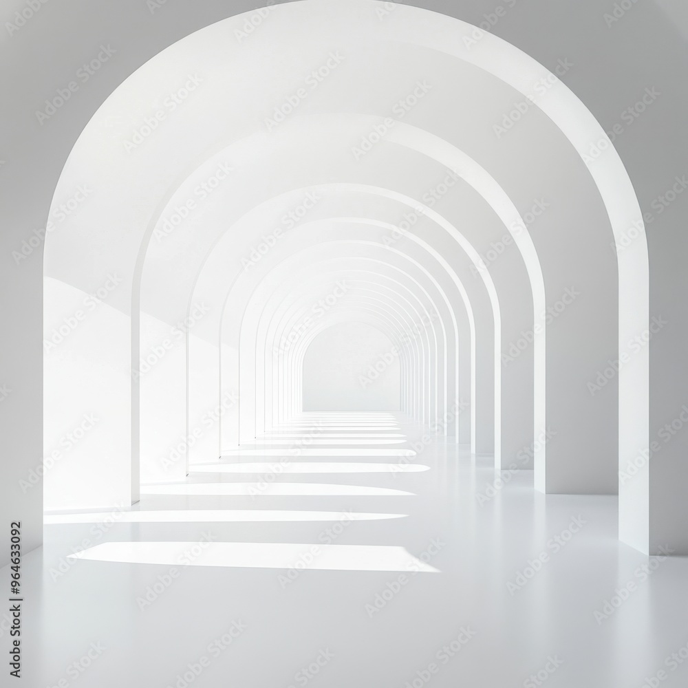 3D White Interior Background 3D White Interior Background