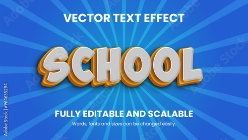 Vector 3d text effect design