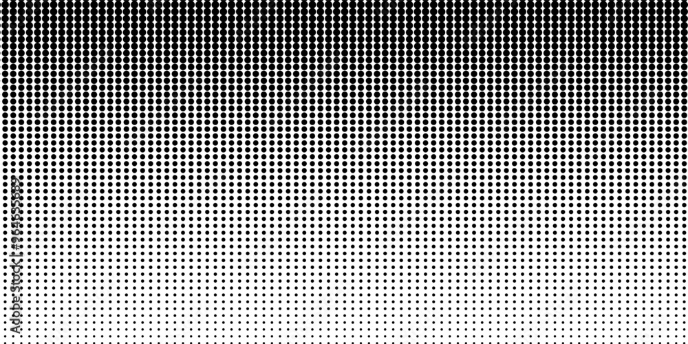 Halftone gradient. Dotted gradient, smooth dots spraying and halftones dot background seamless horizontal geometric pattern vector template set dots Halftone gradient. Dotted gradient, smooth dots spraying and halftones dot background seamless horizontal geometric pattern vector template set dots