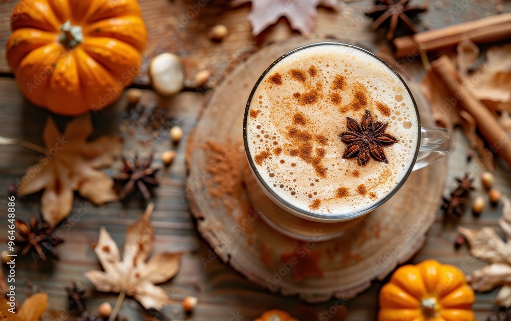 Warm Autumn Drink with Pumpkin and Spices Warm Autumn Drink with Pumpkin and Spices