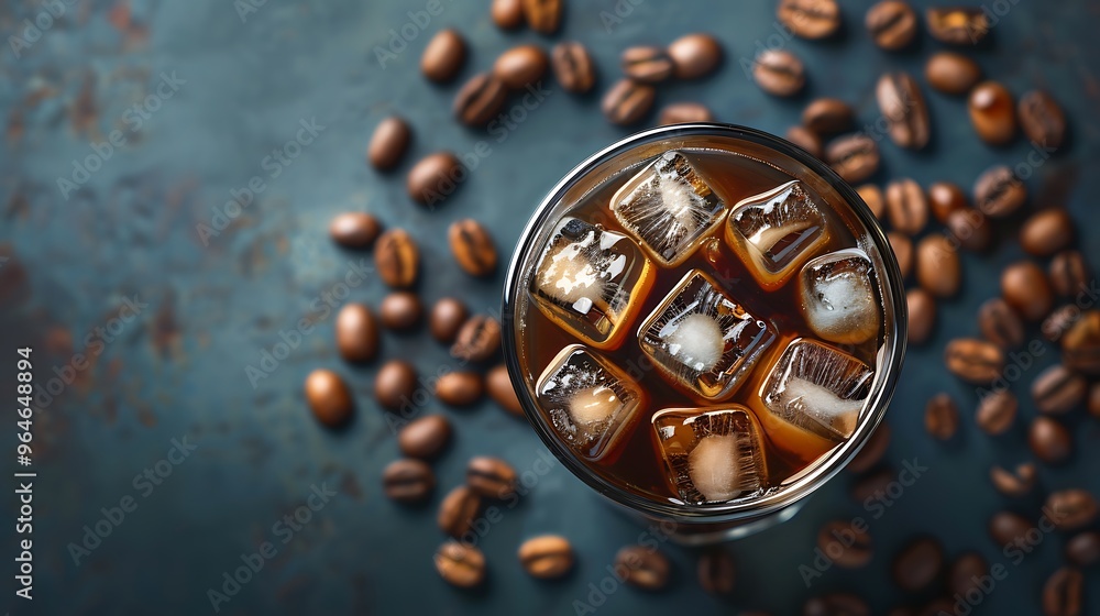 Iced Coffee Pour Pouring cold brew coffee over ice. Iced Coffee Pour Pouring cold brew coffee over ice.