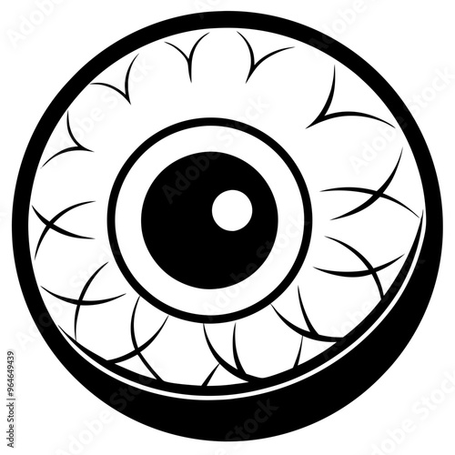 Halloween eyeball icon design vector illustration on white background