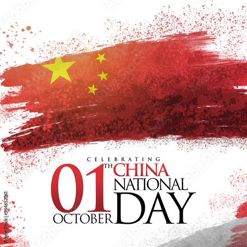 China National Day 01th October Illustration photo