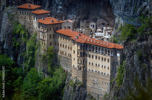 Sumela Monastery, a Greek Orthodox wonder located in Turkey's picturesque Pontic Mountains photo