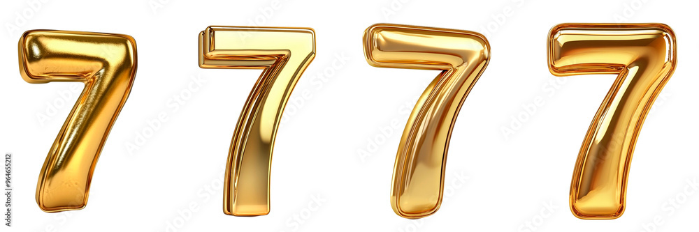Golden 3D numbers Golden 3D numbers