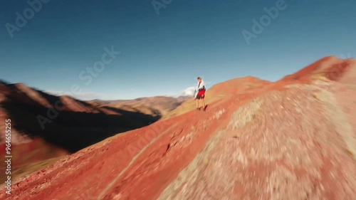 FPV drone shot of nature in Peru photo