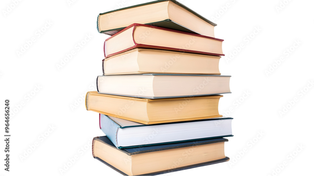A stack of books isolated on white background A stack of books isolated on white background
