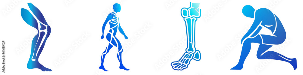 Fototapeta premium Injury clipart collection, symbol, logos, icons isolated on transparent background