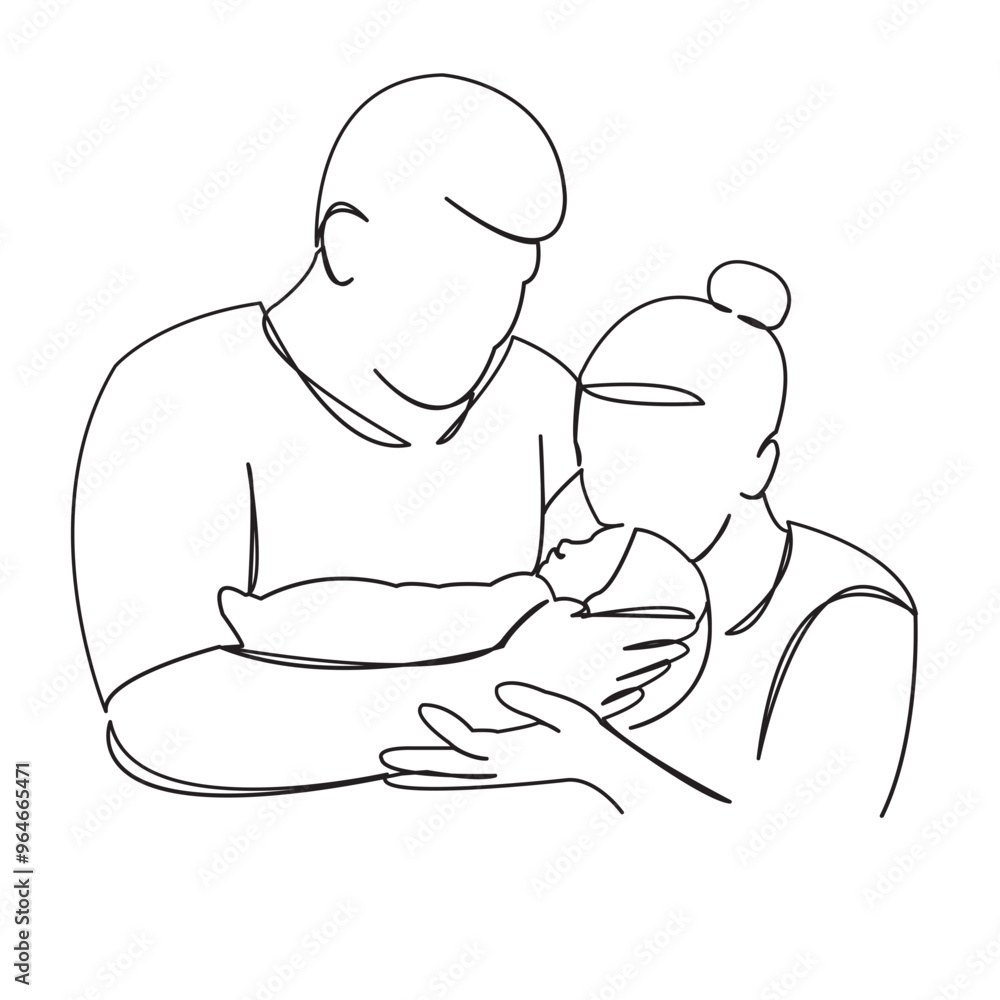 One continuous single drawing line art doodle parent, beautiful, love, mother, child. Isolated image hand draw contour on a white background
One continuous single drawing line art doodle parent, beautiful, love, mother, child. Isolated image hand draw contour on a white background